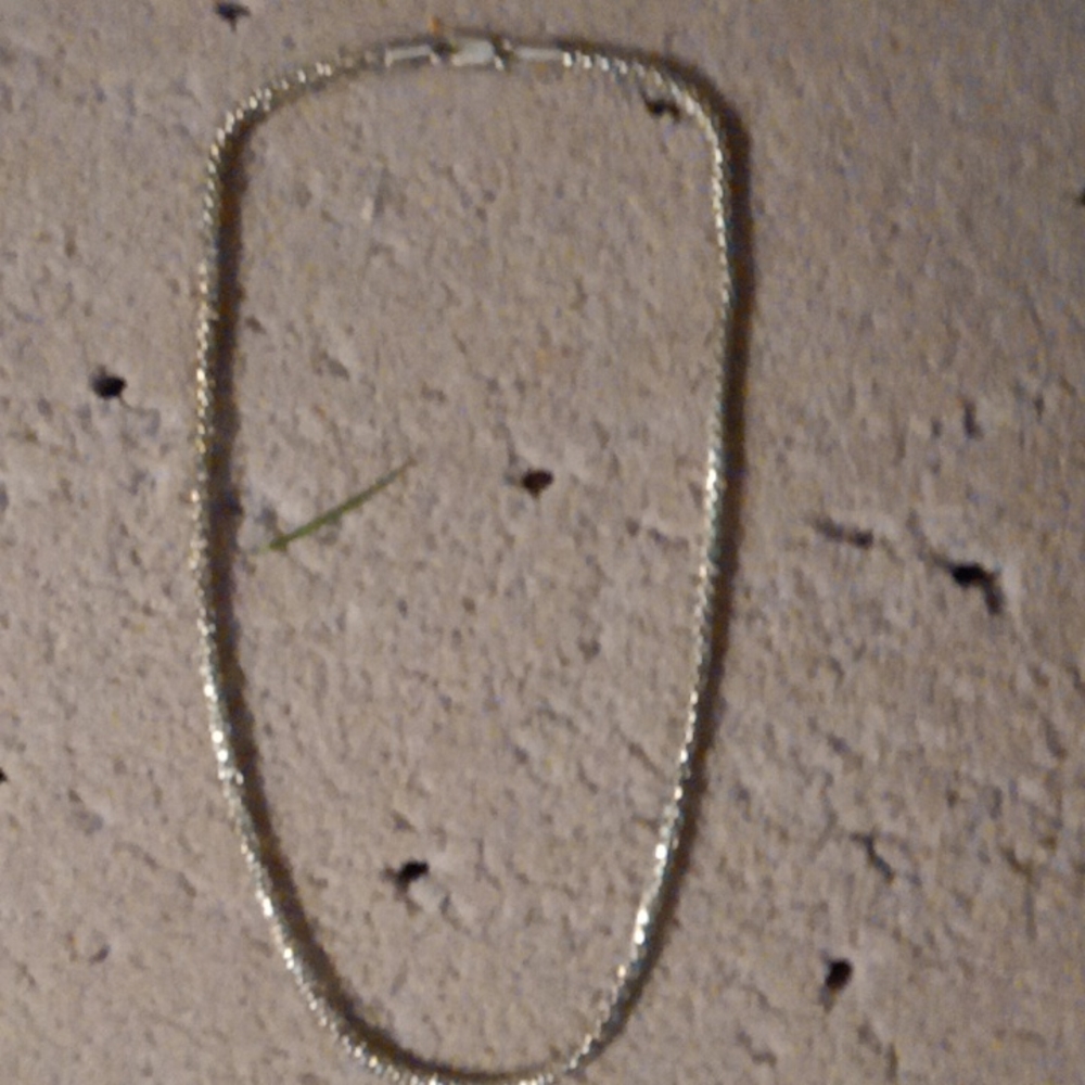 Sterling silver 20 inch long popcorn style necklace